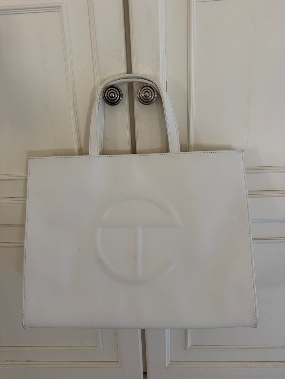 Telfar Medium White Tote Bag